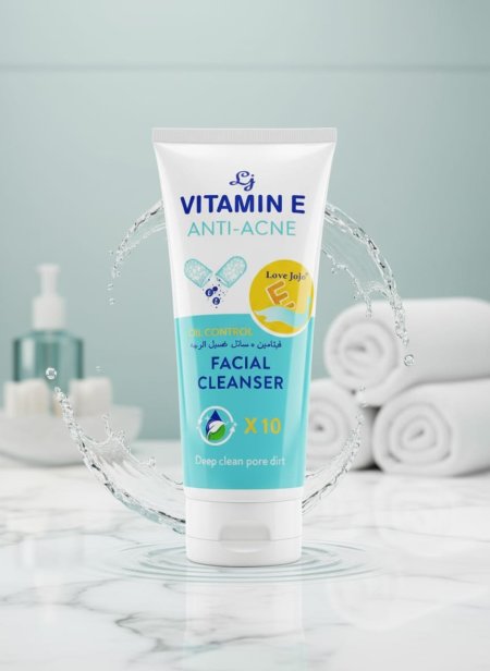 سائل غسيل الوجه فيتامين E